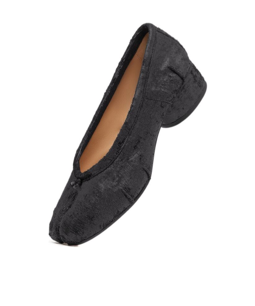 Maison Margiela 30mm Tabi Ballerina Shoes In Black