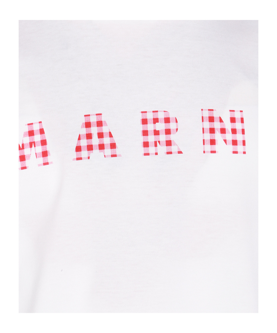 Marni White Cotton T-shirt In Lily White