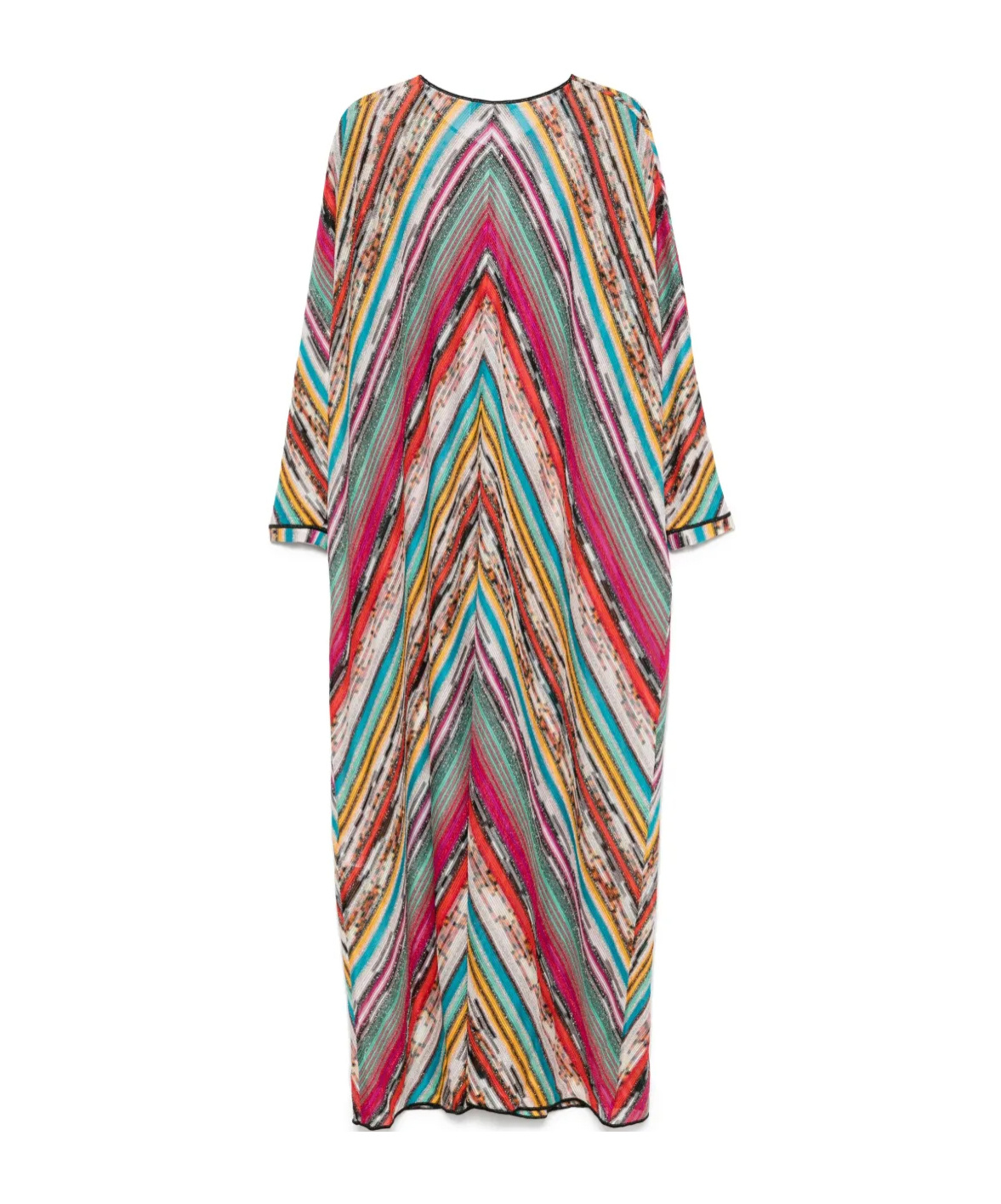 Shop Missoni Chevron Beach Dress In Multi Dark