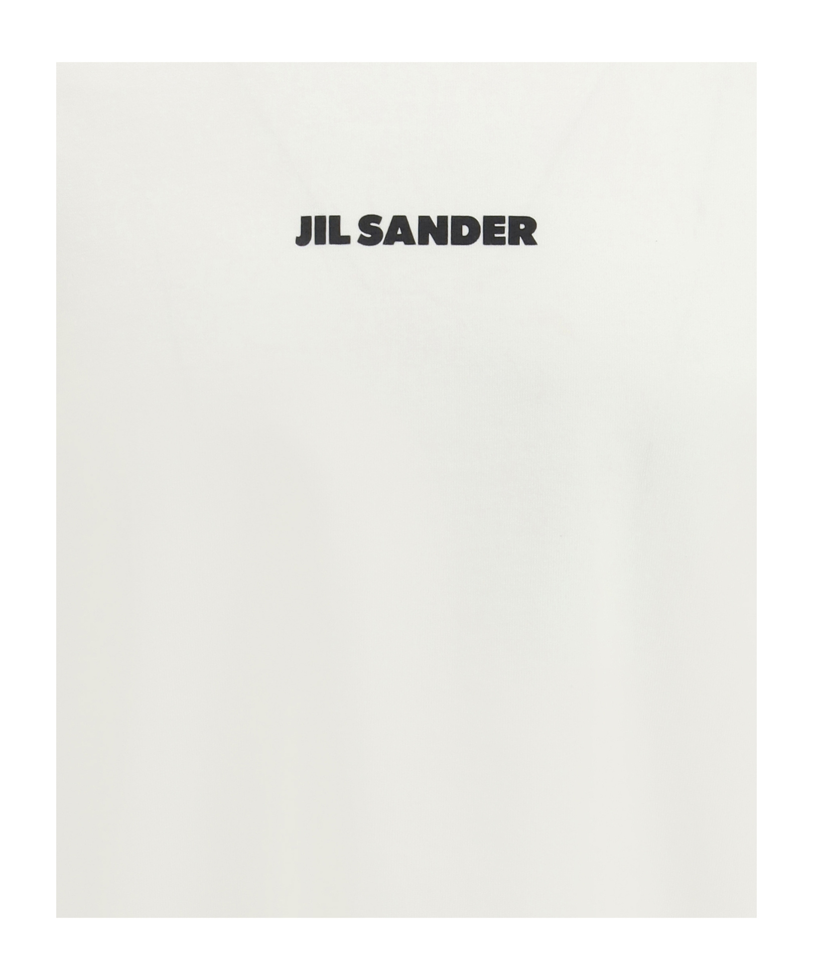 Jil Sander Men White Crewneck T-shirt With Logo Lettering On The Front In Cotton Man