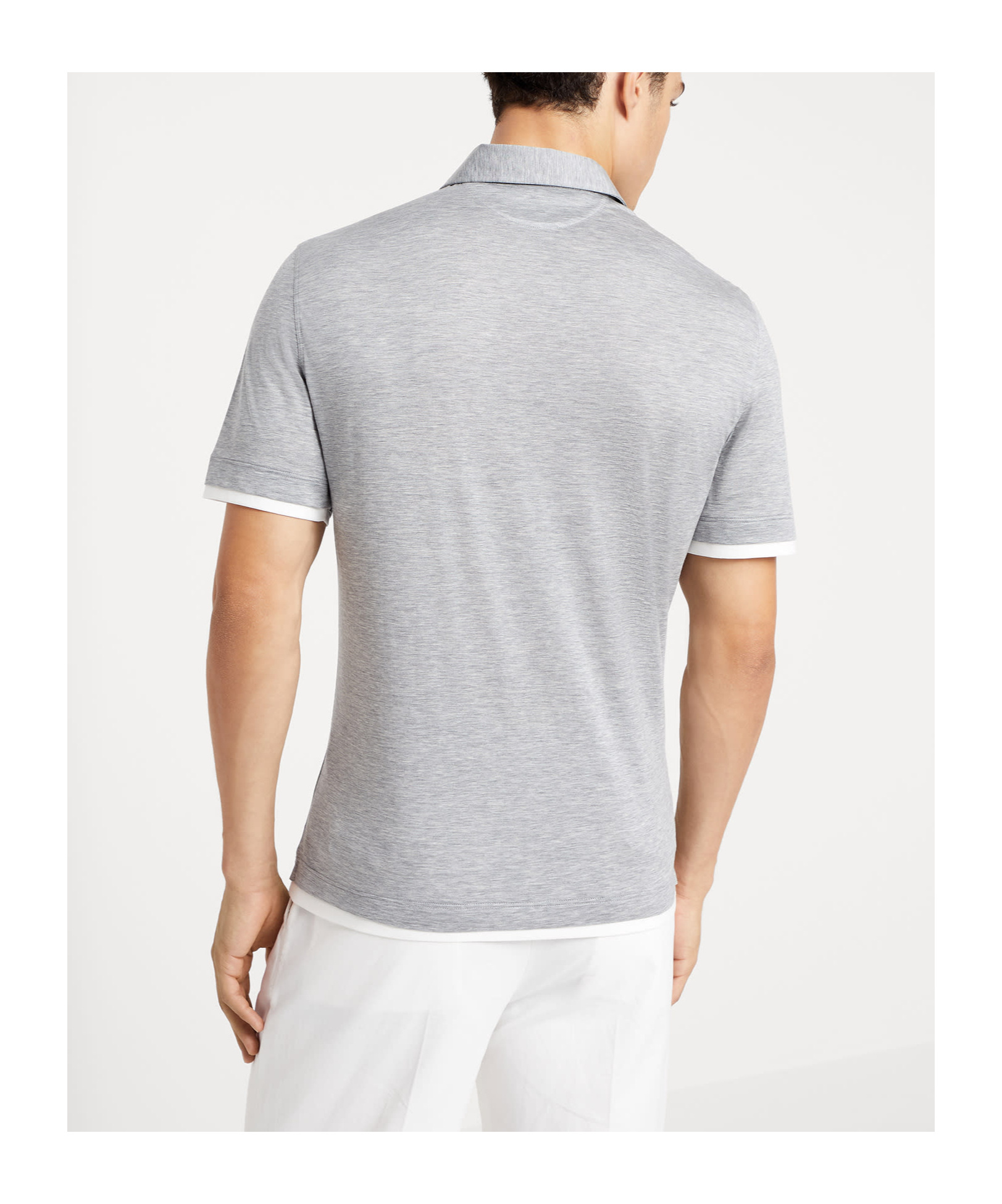 Brunello Cucinelli Layered Short-sleeved Polo Shirt In White