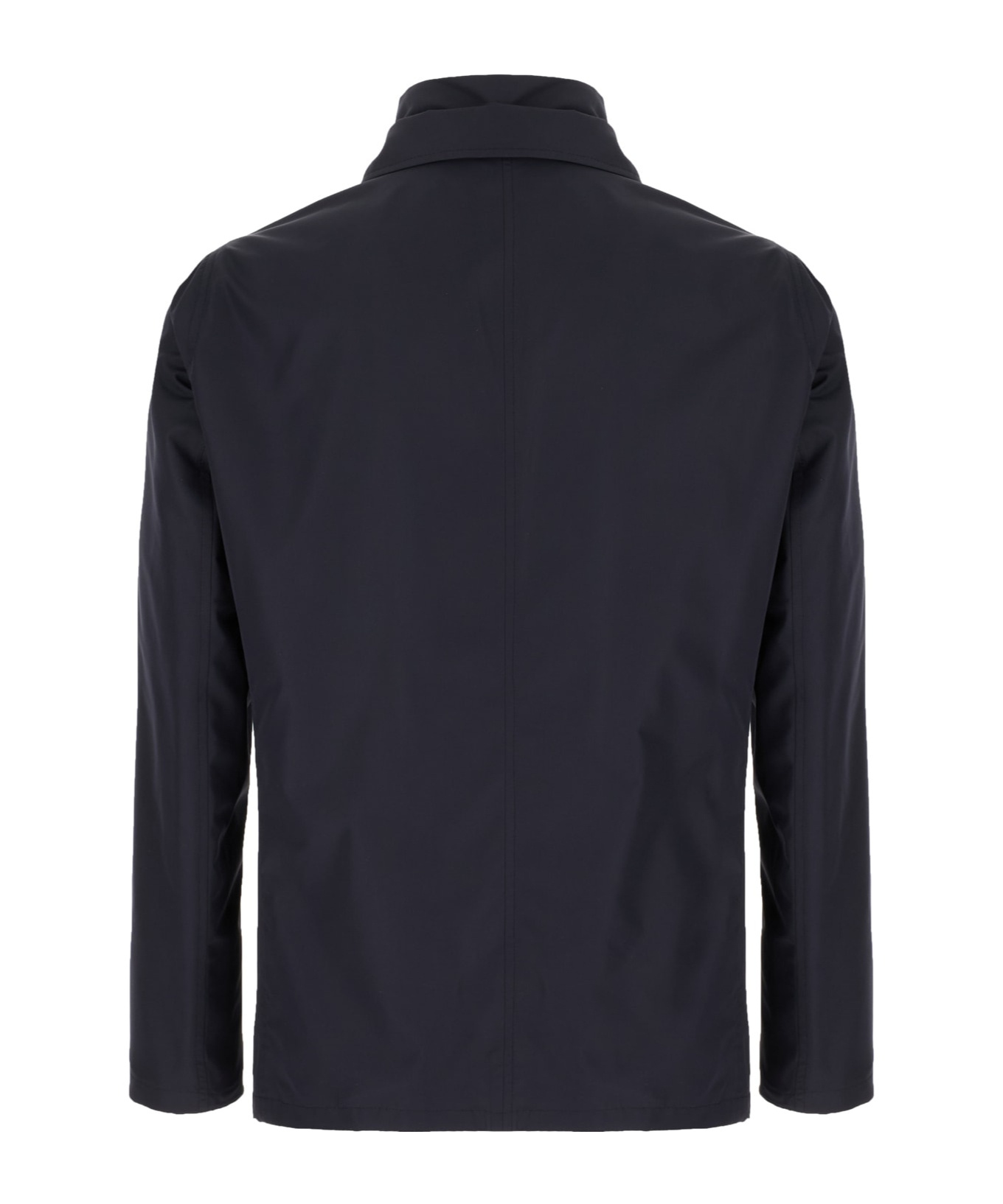 Herno Fabric Jacket With Chest And Front Pockets In Black
