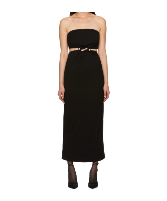 Reformation Off Shoulder Dress In Black