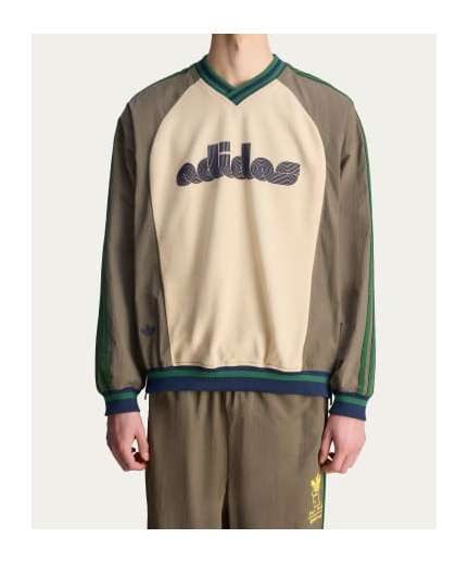 Adidas Originals X Brain Dead Logo Print Long-sleeved T-shirt In Brown