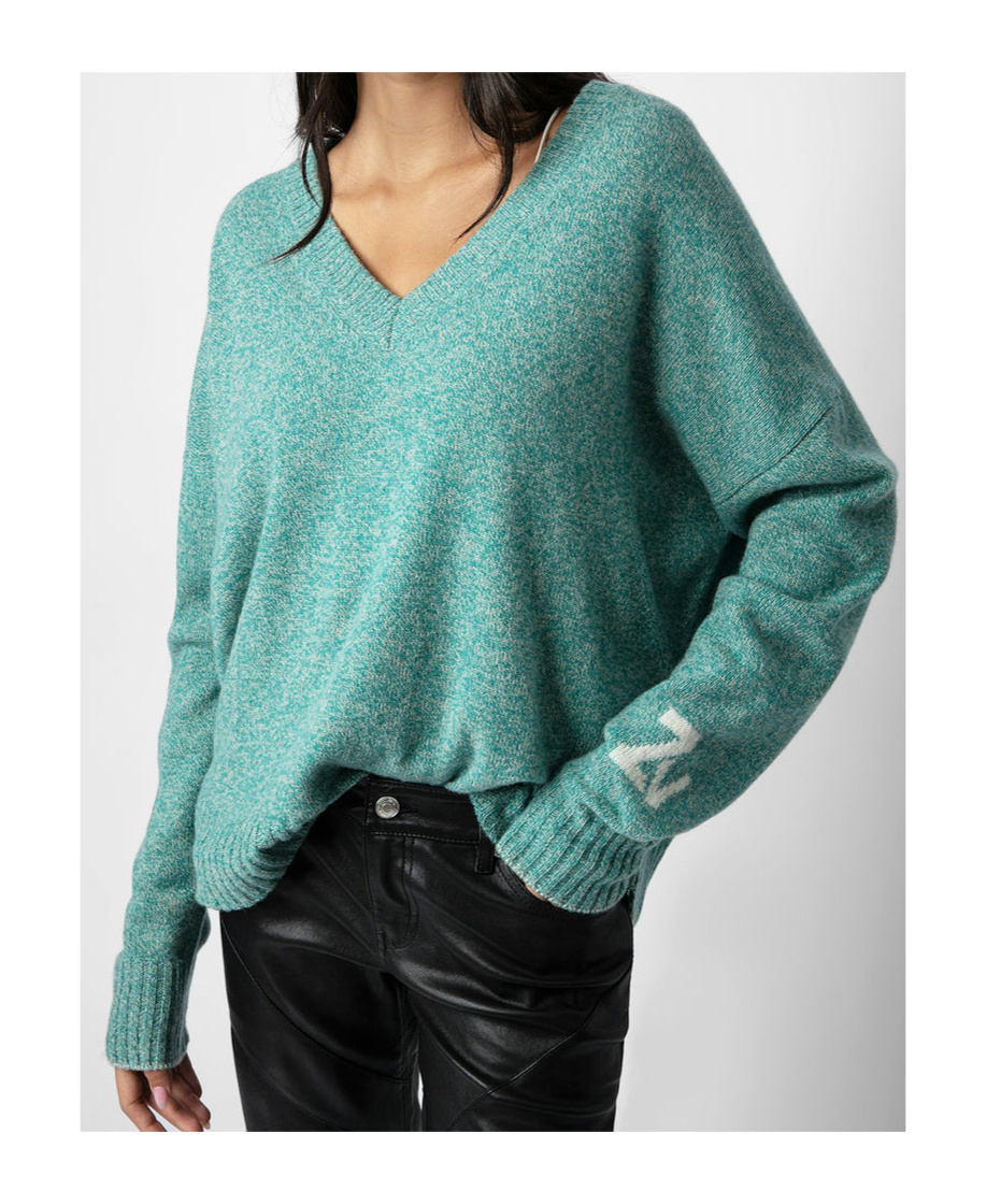 Zadig & Voltaire V-neck Sweater In Blue