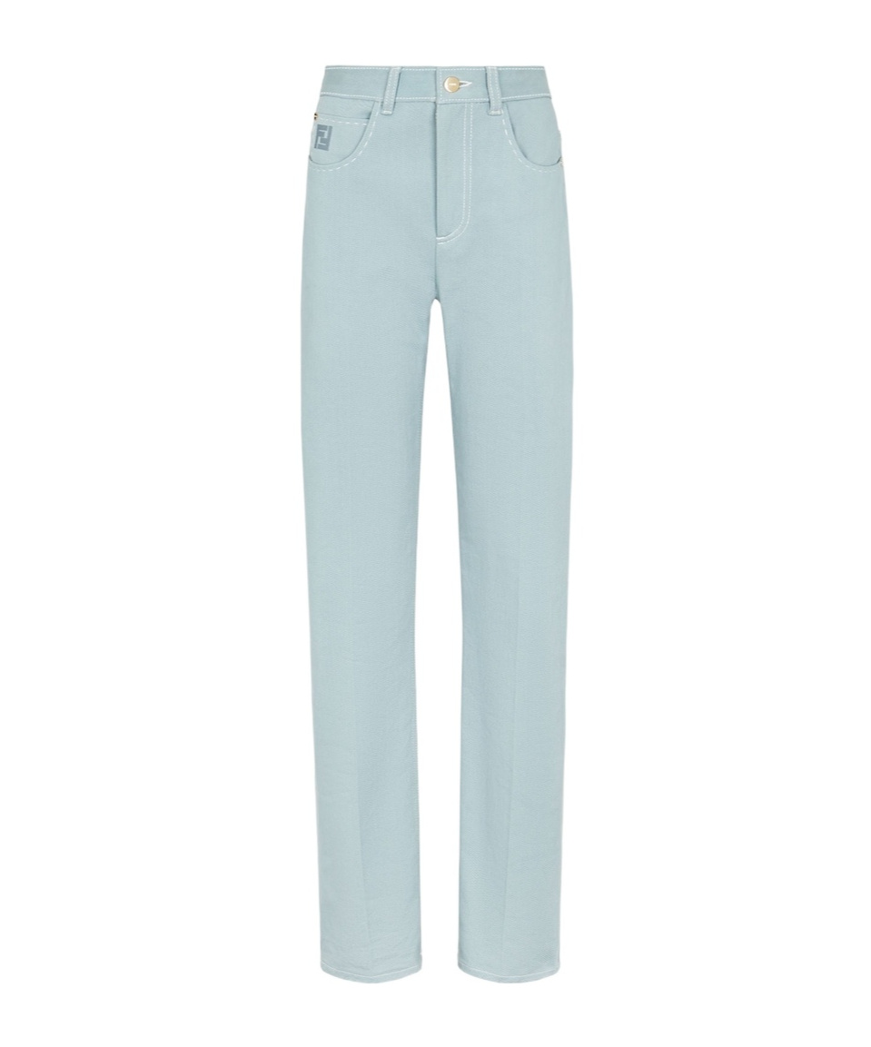 Fendi Straight-leg Pants In Blue