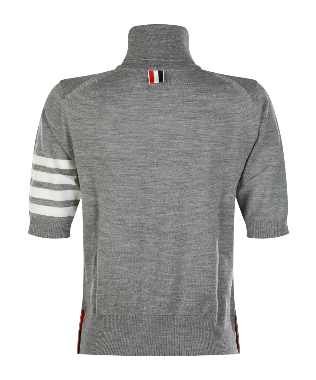 Thom Browne Turtleneck Short-sleeve Jumper In Gray