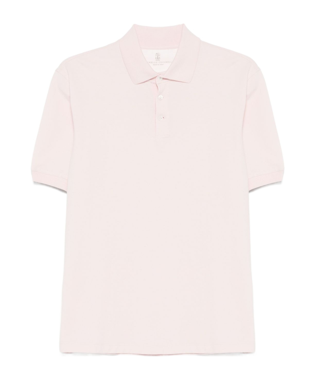 Brunello Cucinelli Polo Shirt With Lapel Short Sleeve In White
