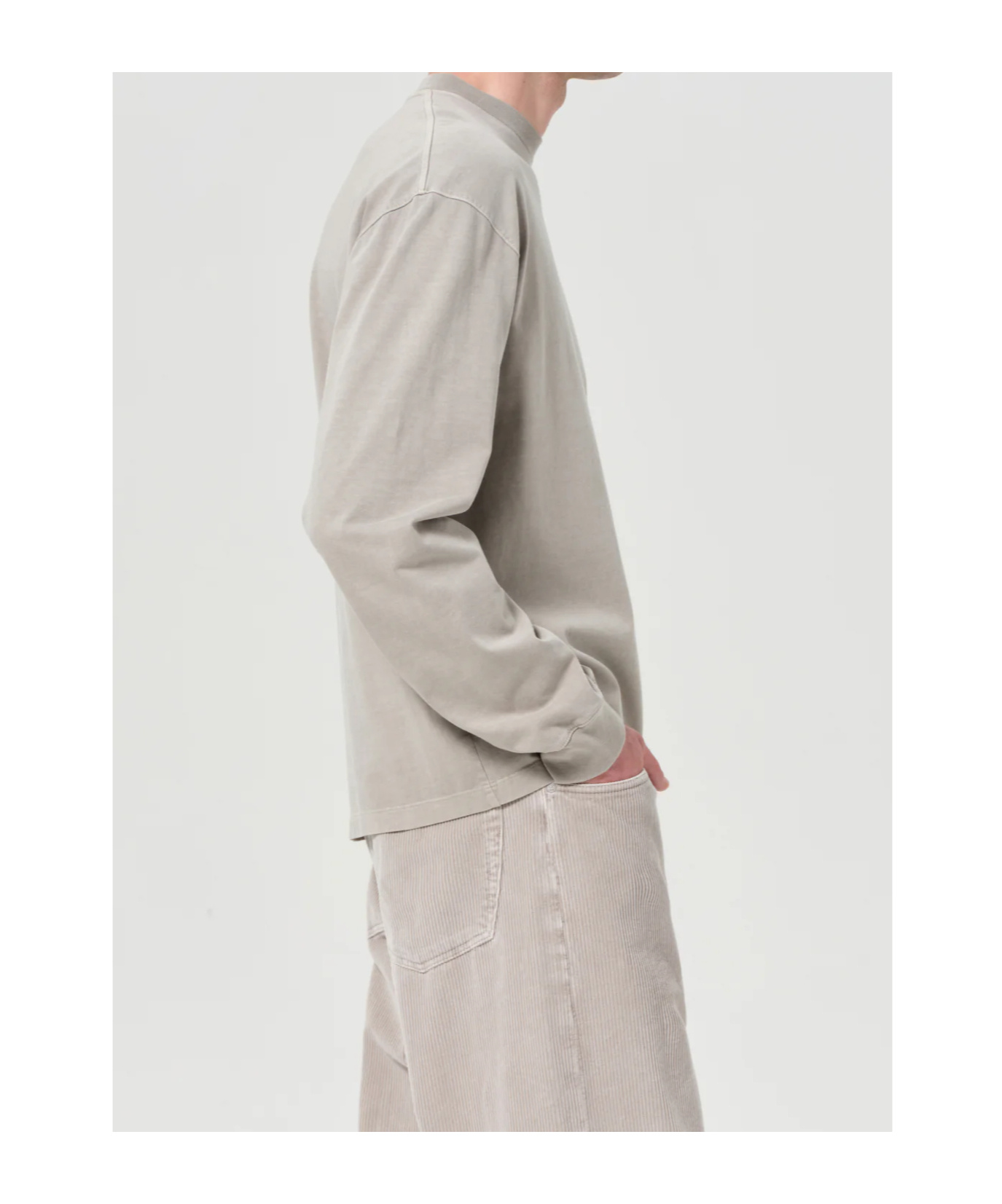 Agolde Asha Long-sleeved T-shirt In Brown