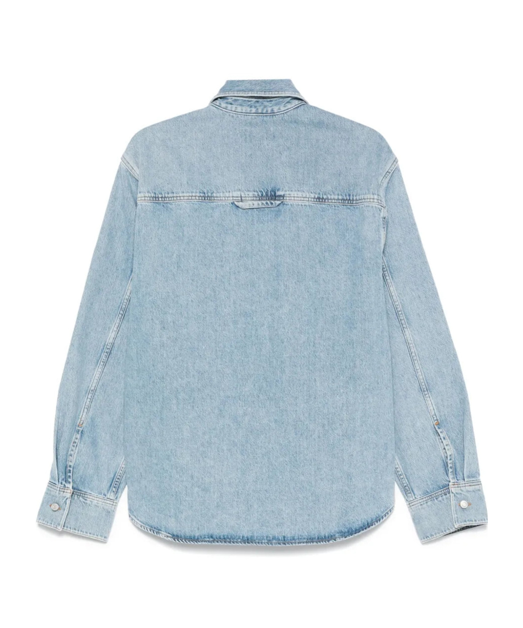 Agolde Rafe Long Sleeve Denim Shirt In Blue