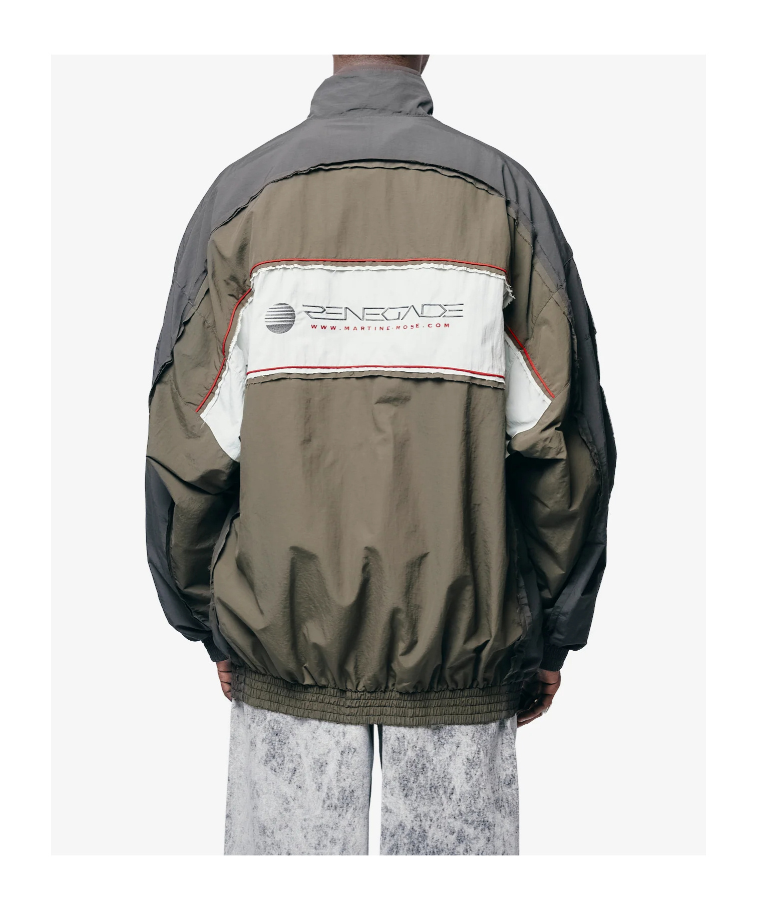 Martine Rose Layered Track Jacket In Gray