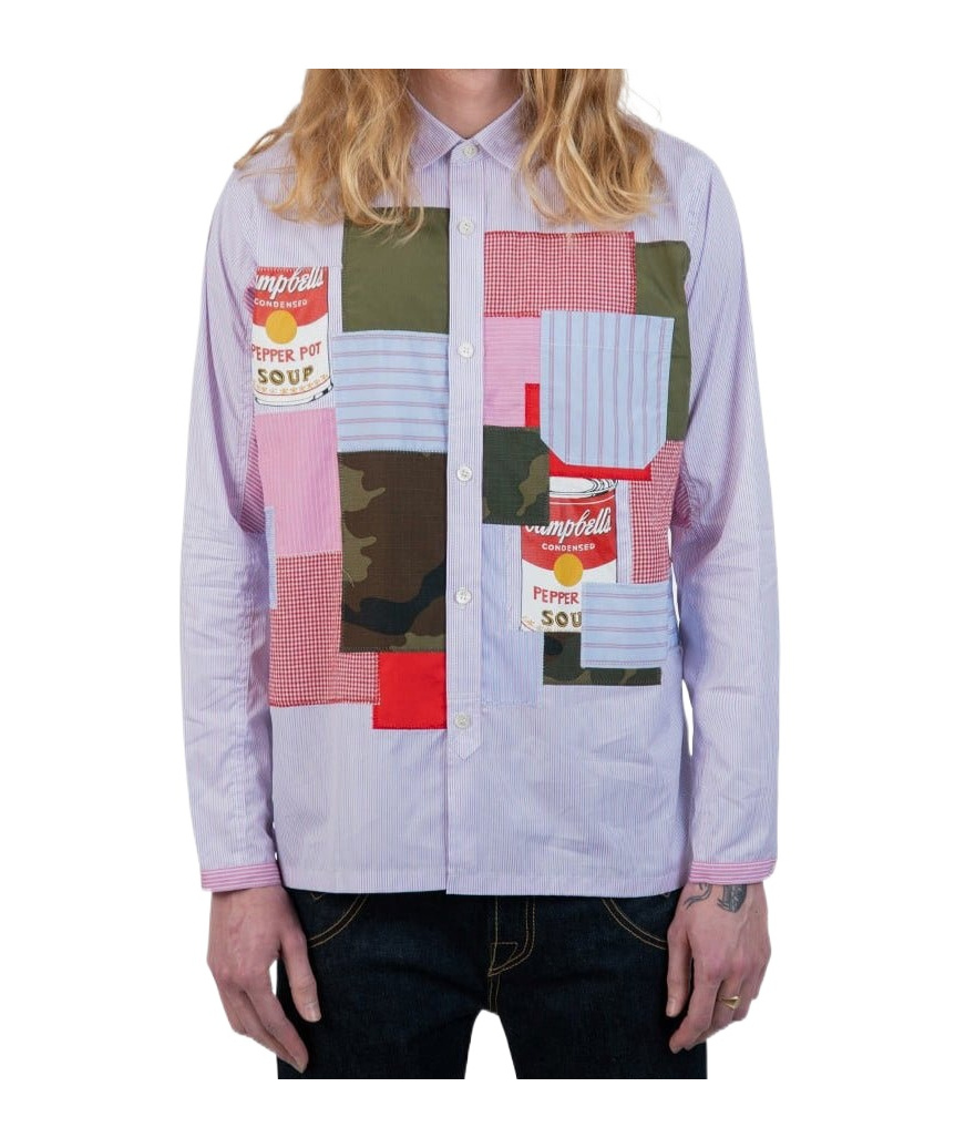 Junya Watanabe Andy Warhol Patchwork Shirt In Multi