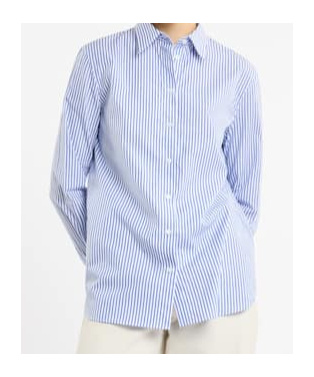 Fay Striped Cotton Shirt In Blue