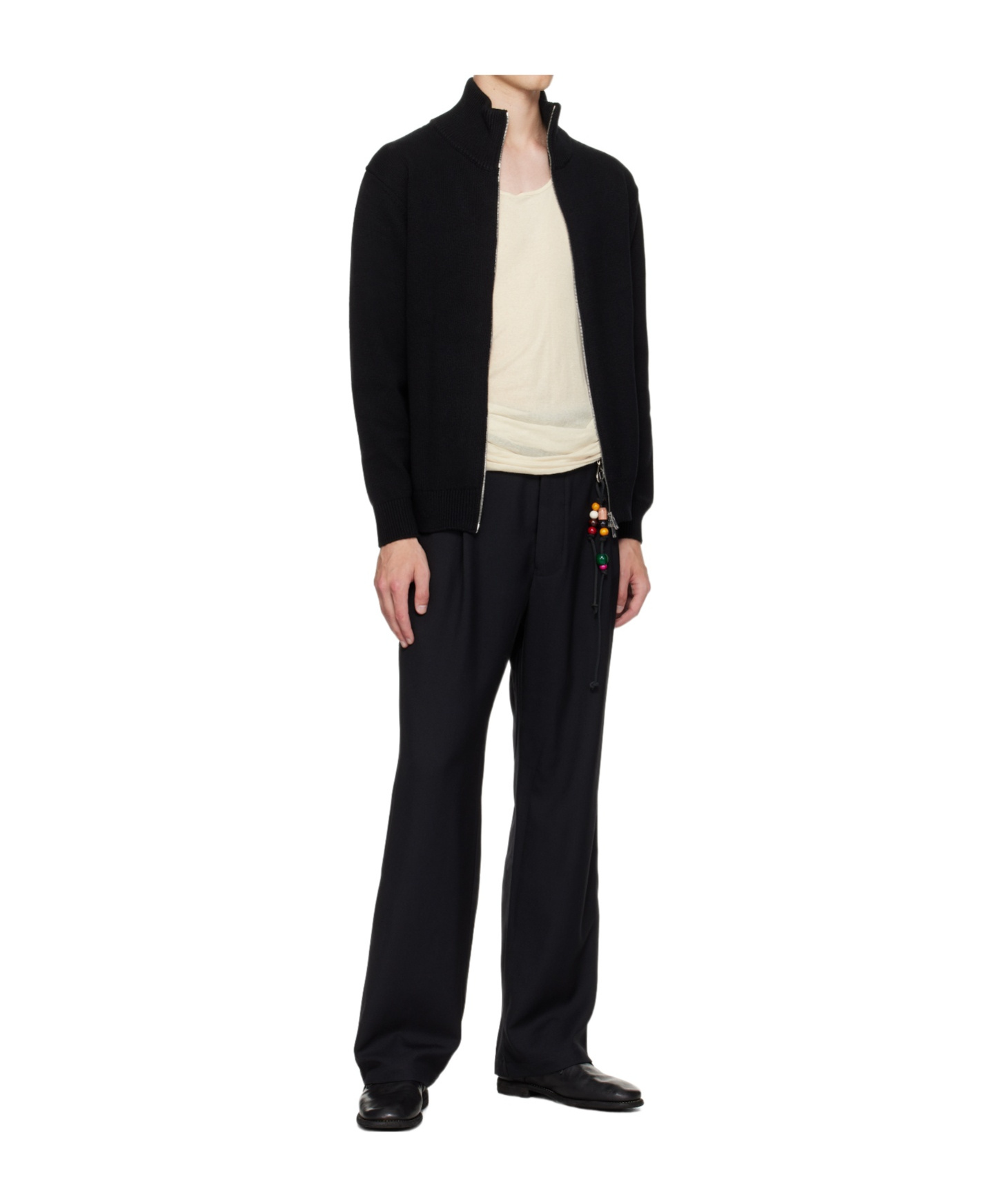 Song For The Mute Belt Loop Casual Pants In Black