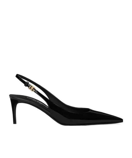 Dolce & Gabbana Nappa Slingback Dã©col In Black