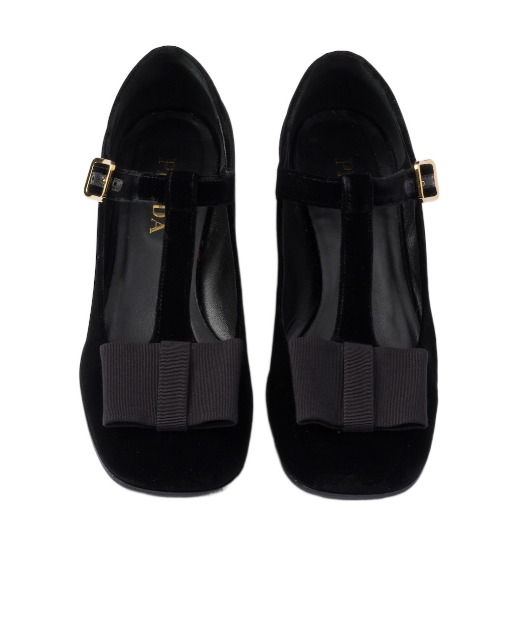 Shop Prada Velvet Pumps In Black