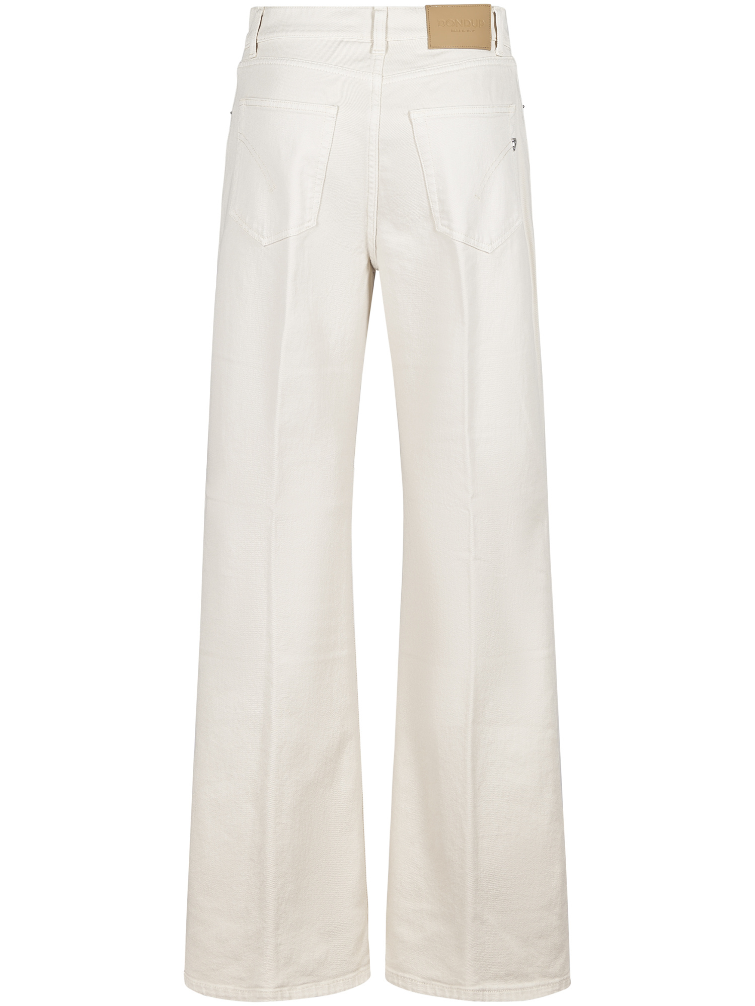 Dondup Wide-leg Trousers With High Waist And Classic Five-pocket Styling In White