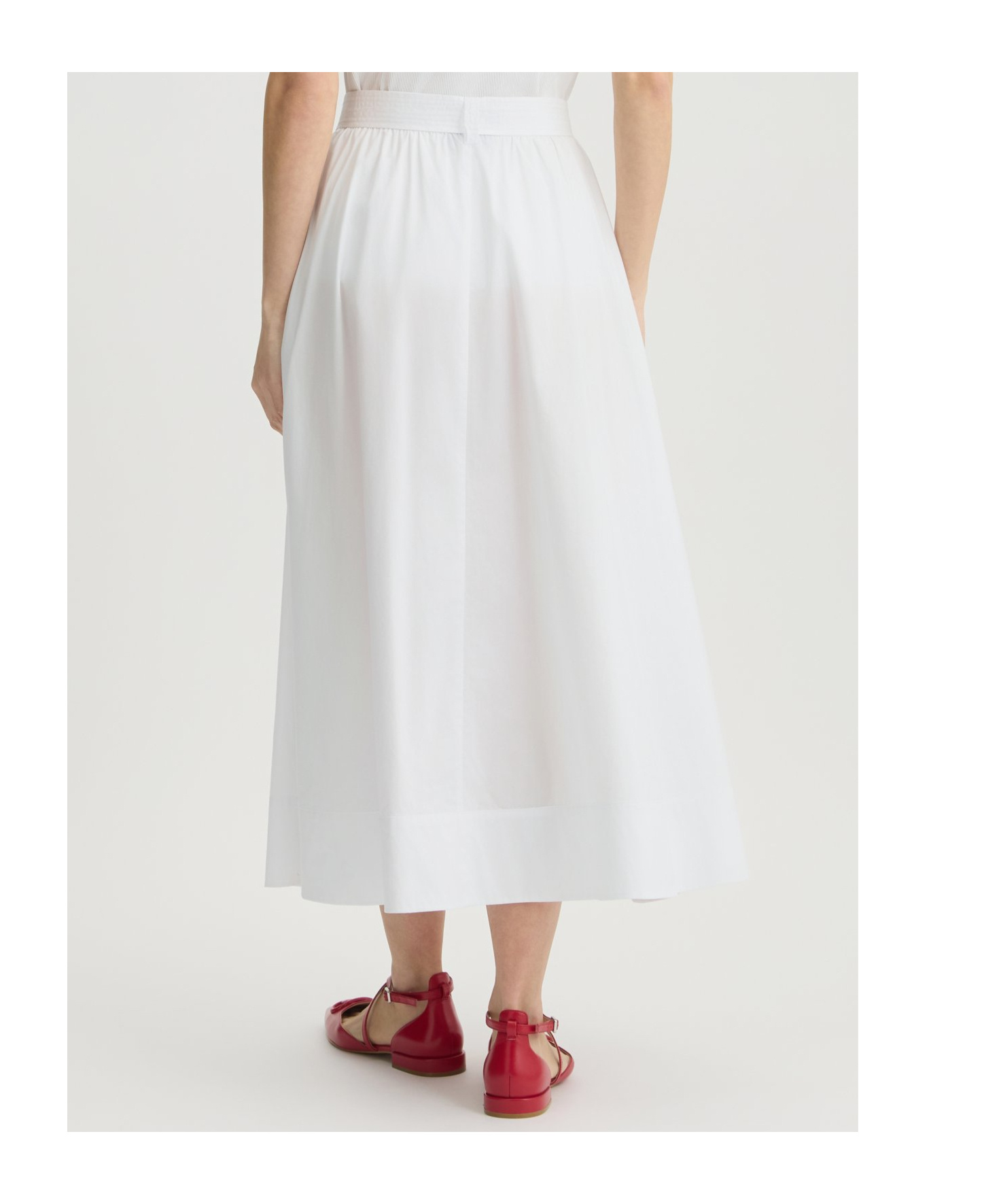 Shop Liu •jo White Midi Skirt