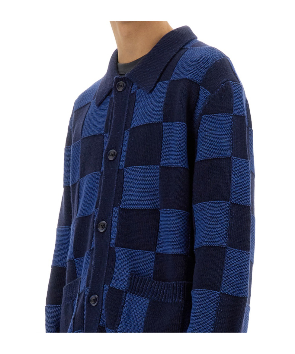 Ymc You Must Create Ymc Cardigan "baker" In Blue
