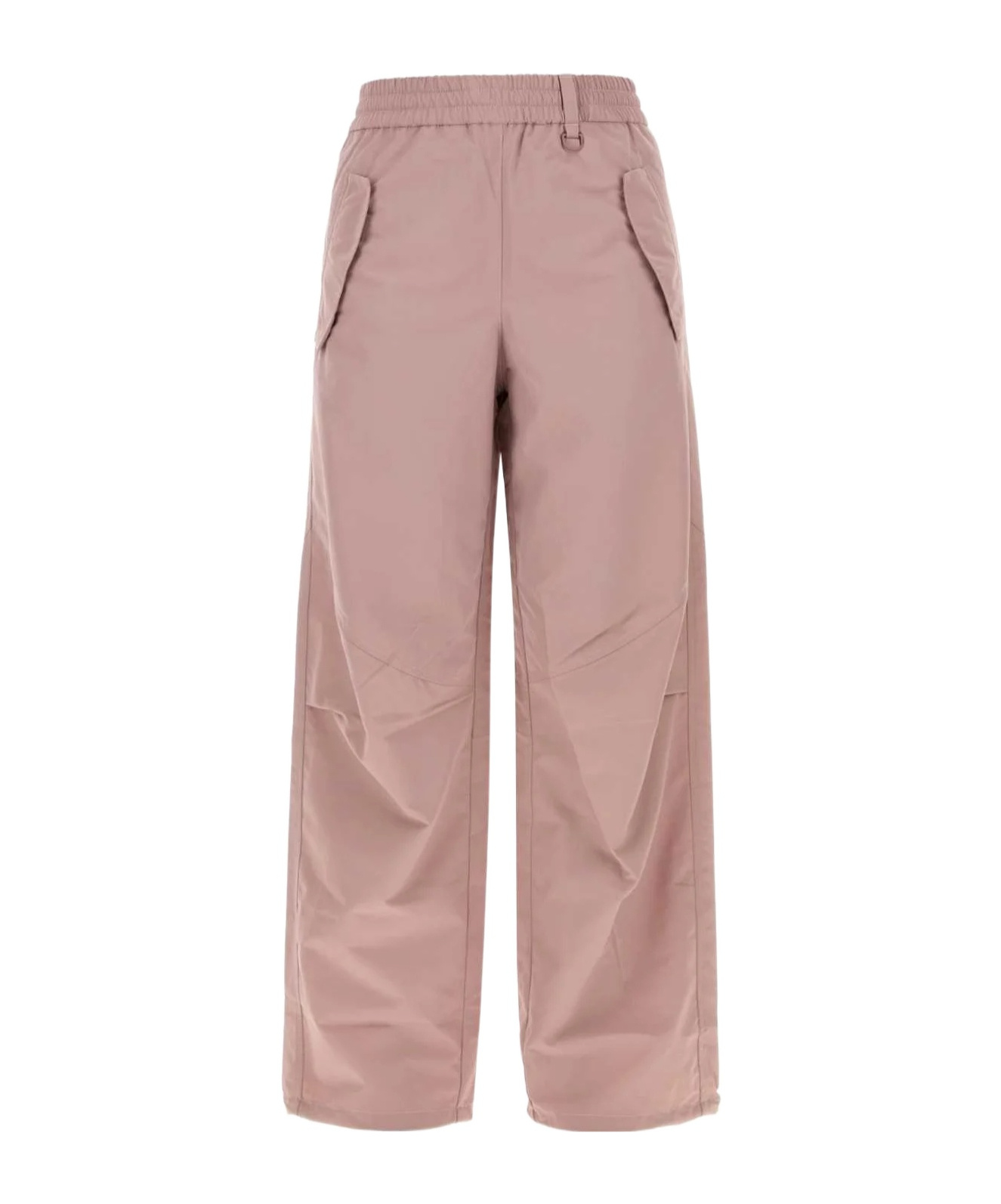 Herno Trousers Featuring Elastic Waistband And Wide Leg In Pink