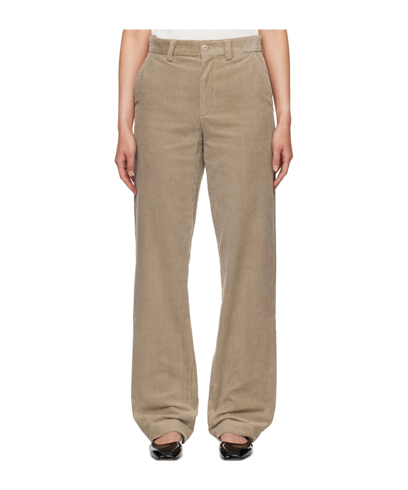 Apc Brigitte Four-pocket Casual Pants In Brown