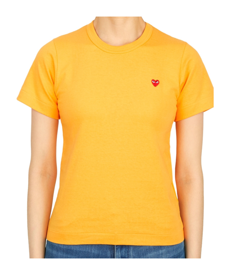 Comme Des Garçons Play Short-sleeved T-shirt In Yellow