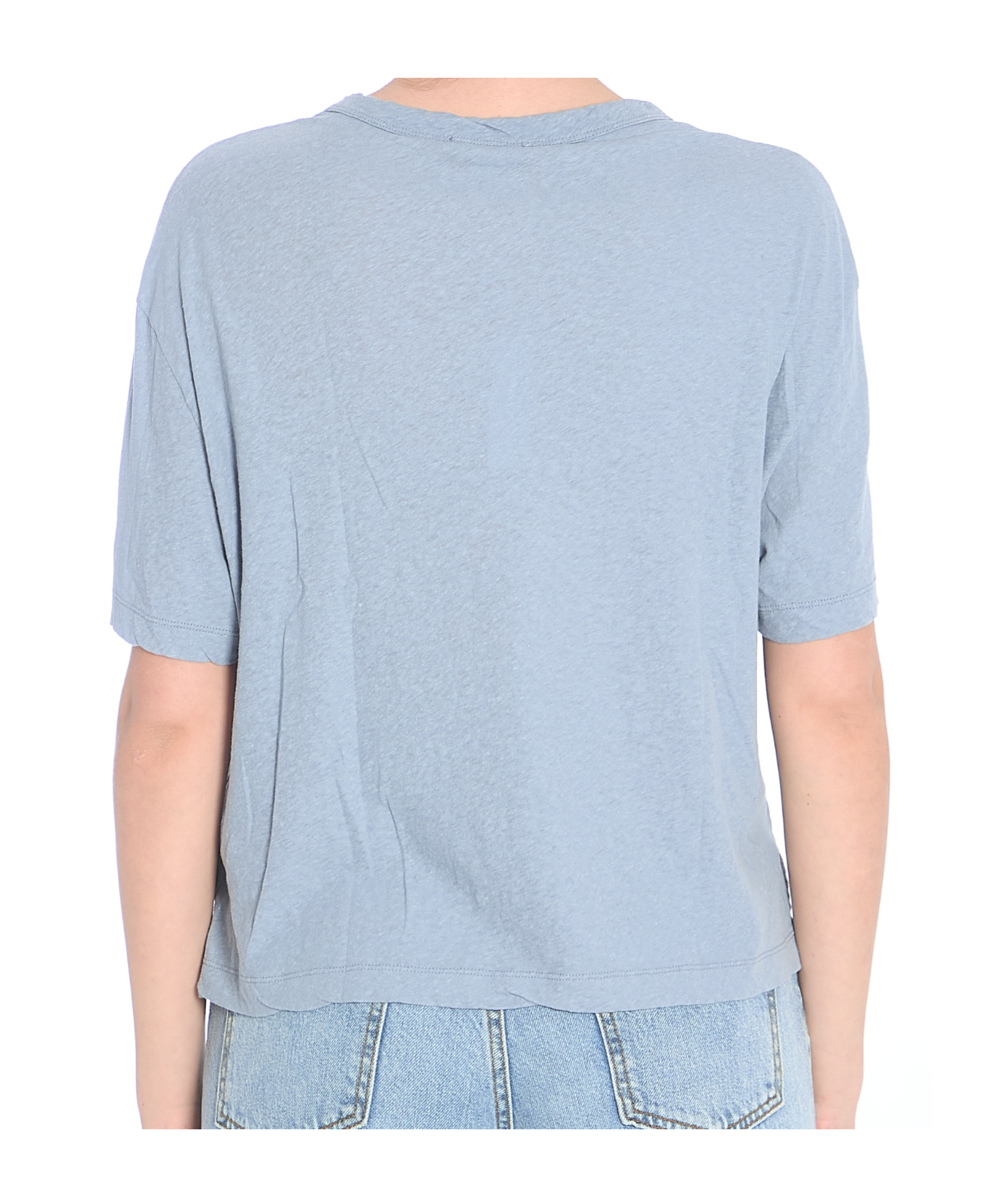 James Perse Cropped T-shirt In Blue