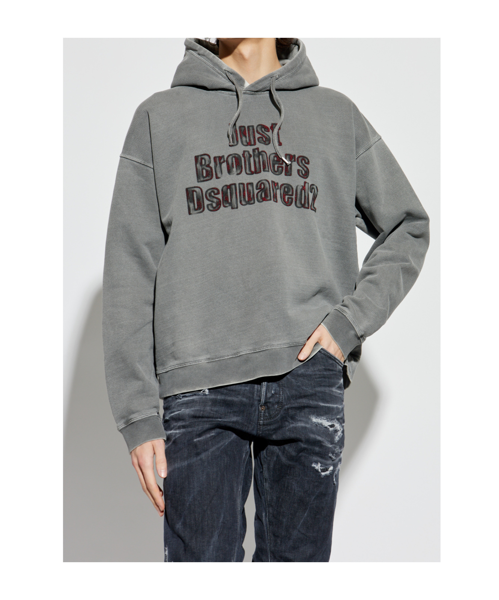 Dsquared2 Long-sleeved Sweater In Gray