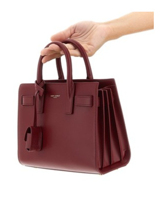Saint Laurent Sac De Jour Shoulder Bag In Burgundy