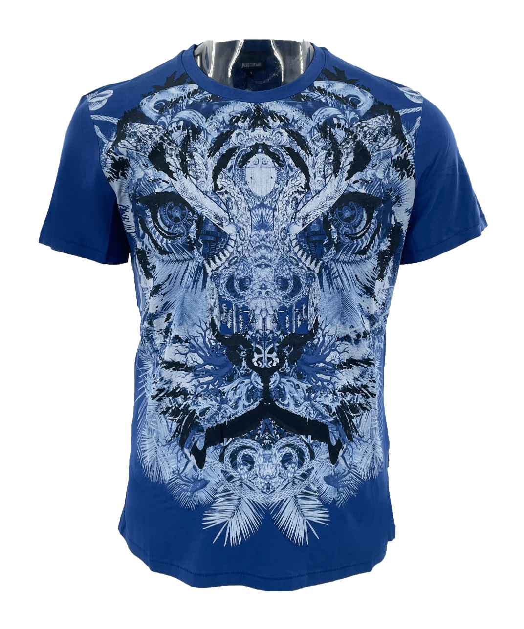 Just Cavalli Pattern Printed Short-sleeved T-shirt In Blue