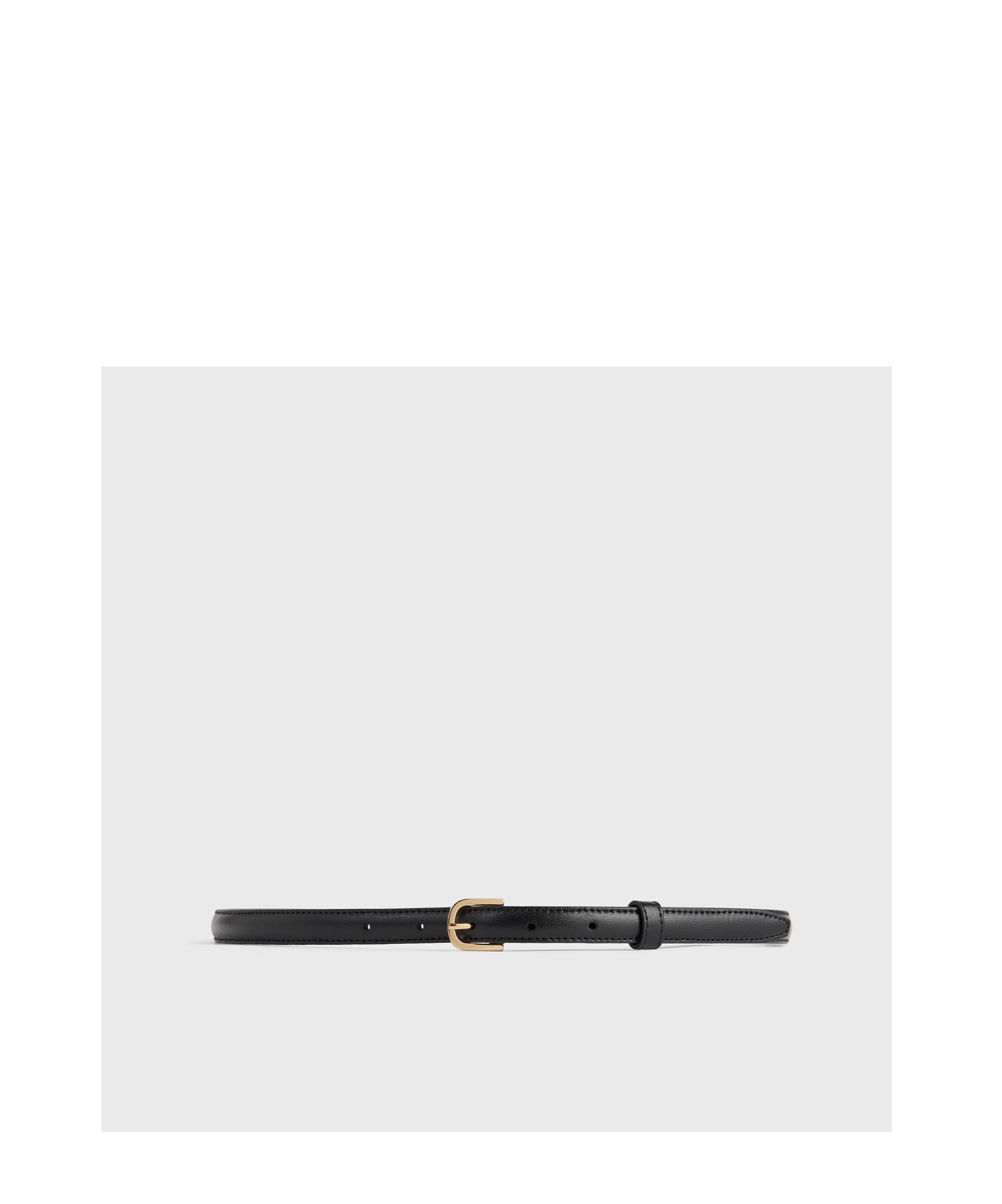 Totême Toteme Leather Thin Belt In Black