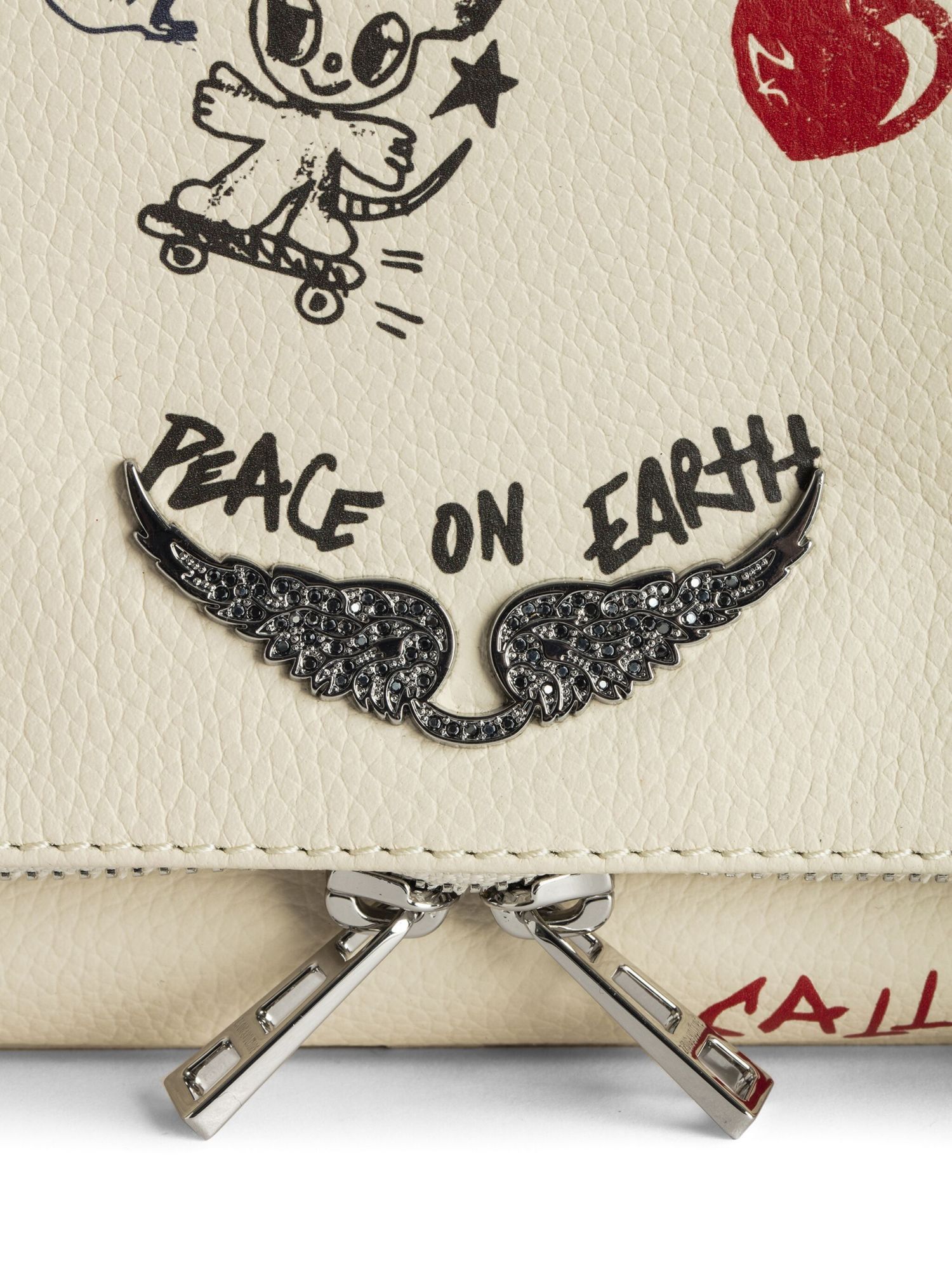 Shop Zadig & Voltaire Rock Love Tag Crossbody Bag In Nude