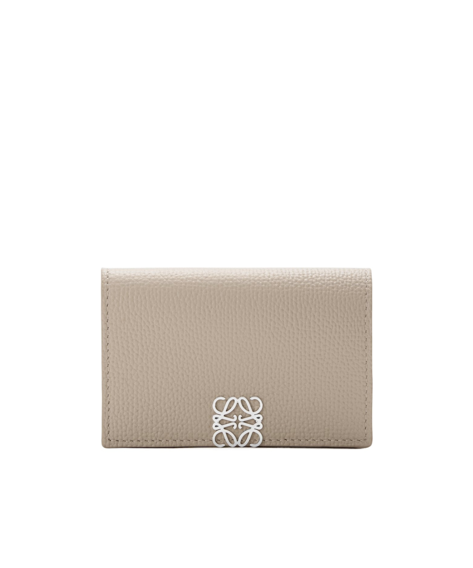 Loewe Anagram Business Cardholder In Pebble Grained Calfskin In Brown