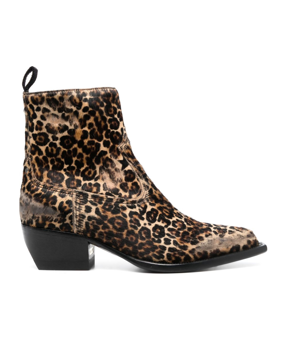 Golden Goose Leopard Print Pointed-toe Boots In Animal Print
