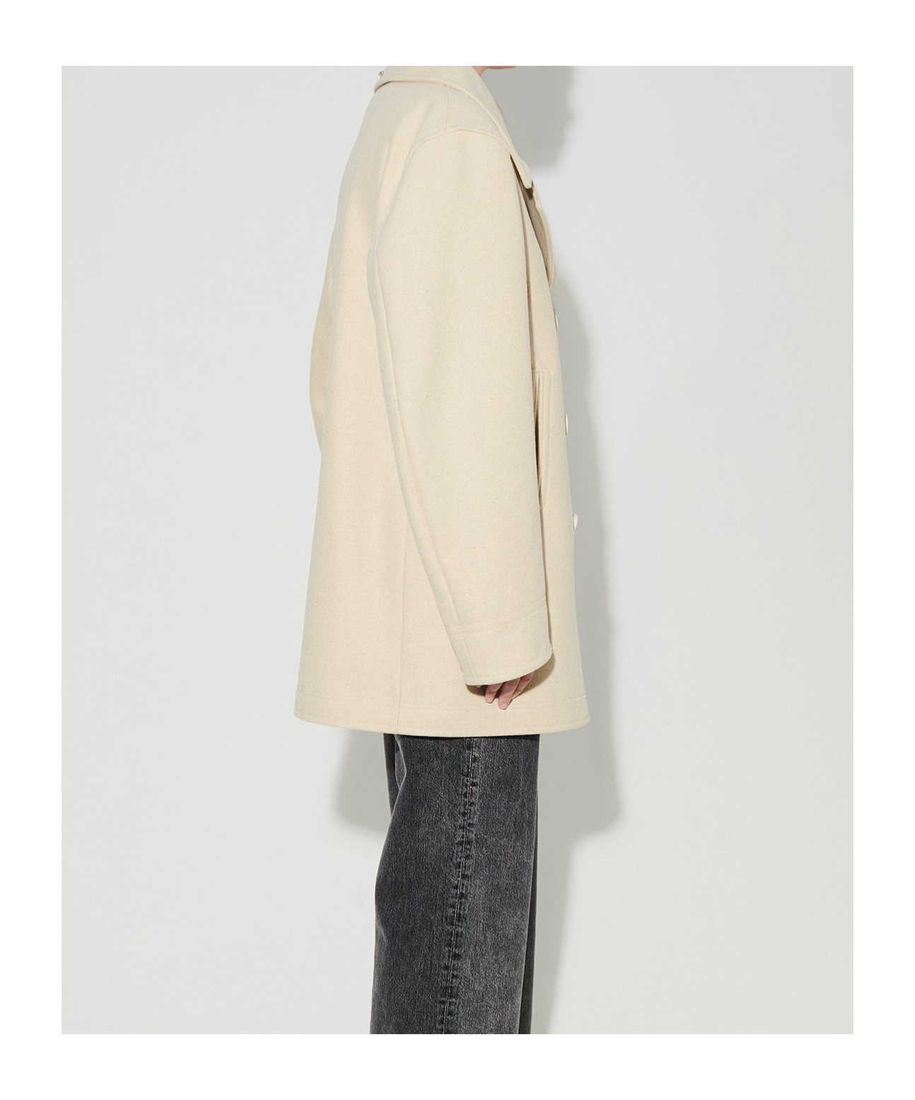 Shop Our Legacy Double-breasted Coat In Nude