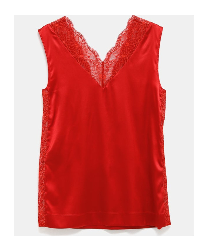 Shop Dries Van Noten Lace Vest In Red