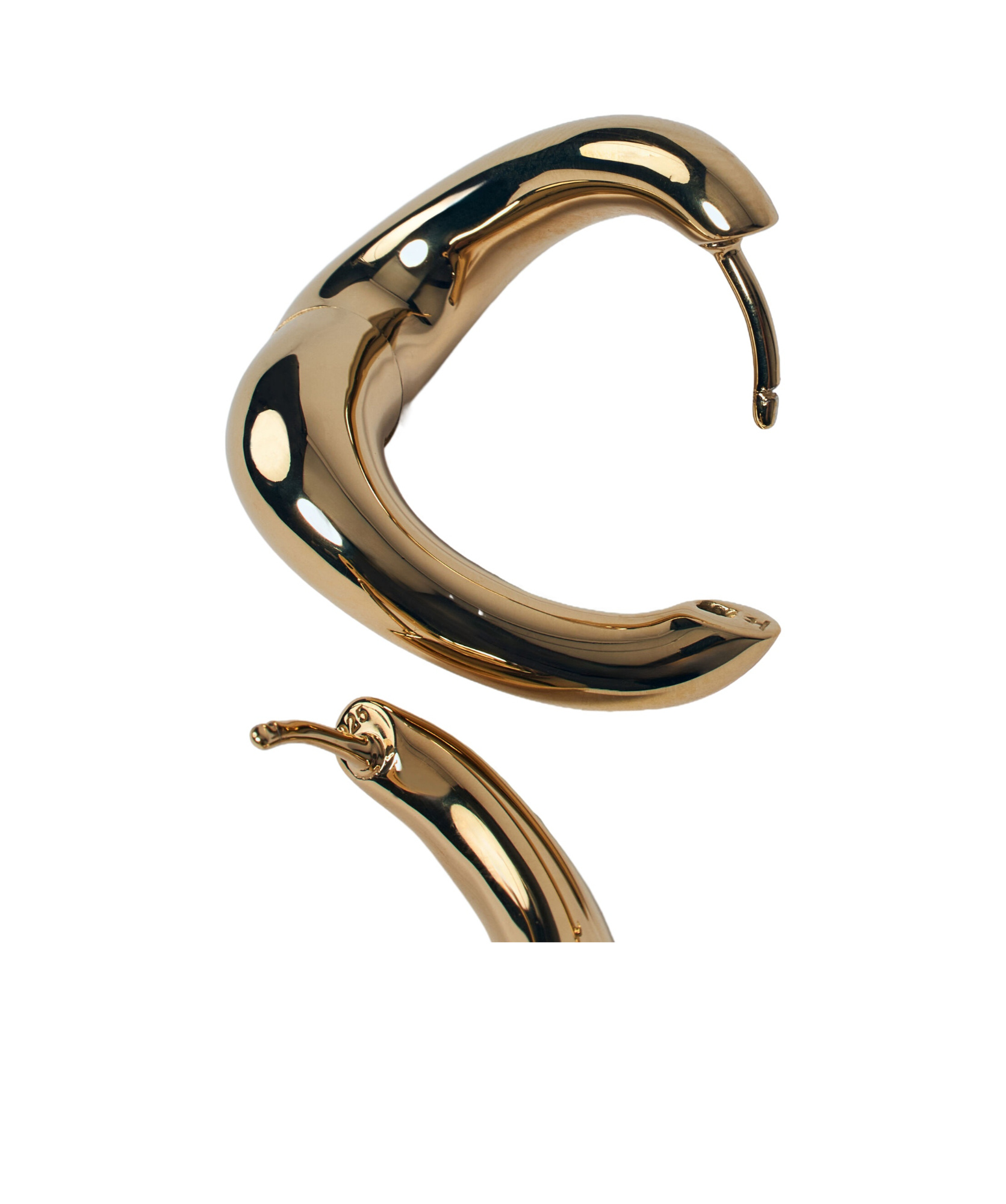Tom Wood Twisted Loop Earrings In Yellow