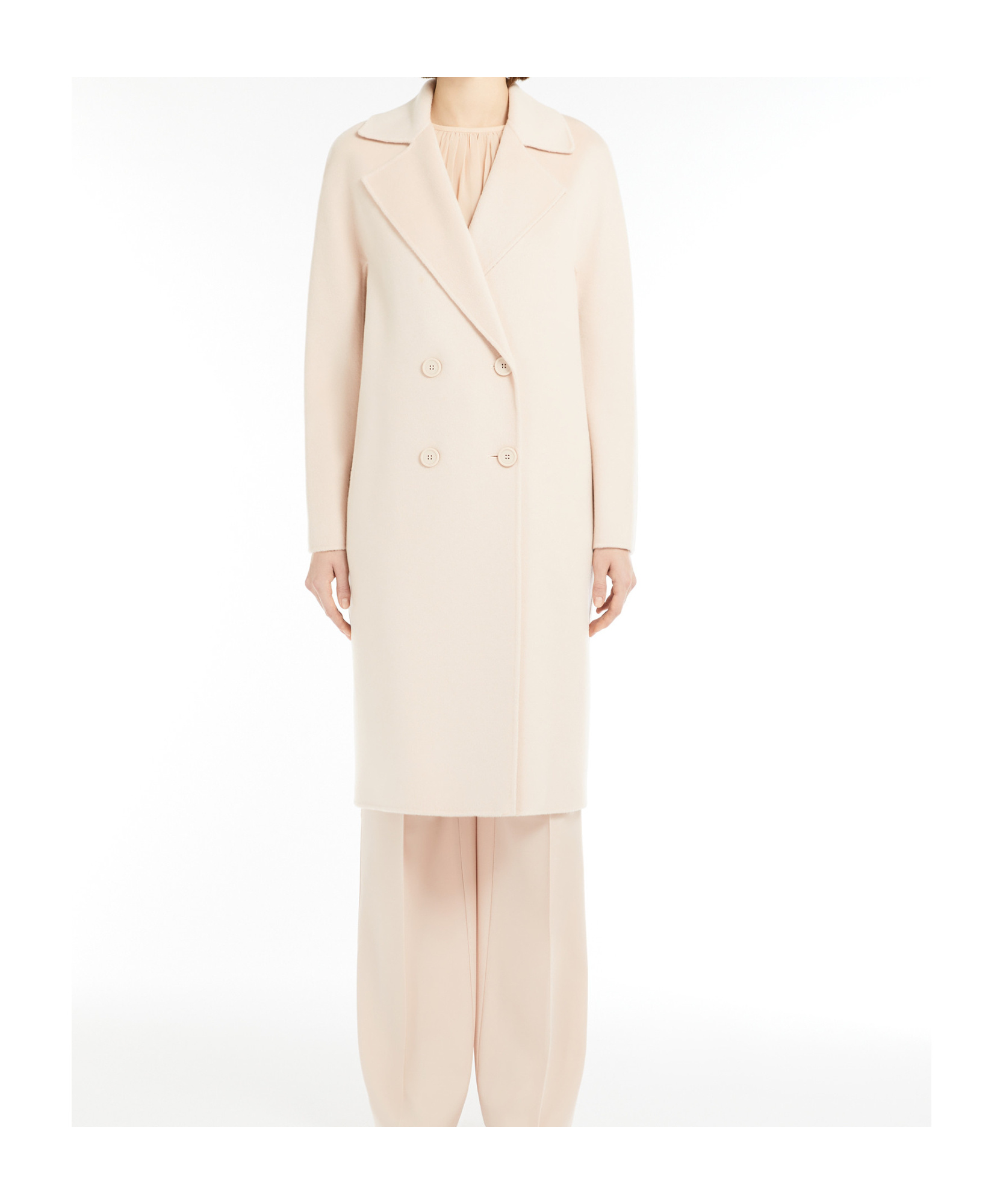 MAX MARA DOUBLE-BREASTED WOOL AND CASHMERE COAT