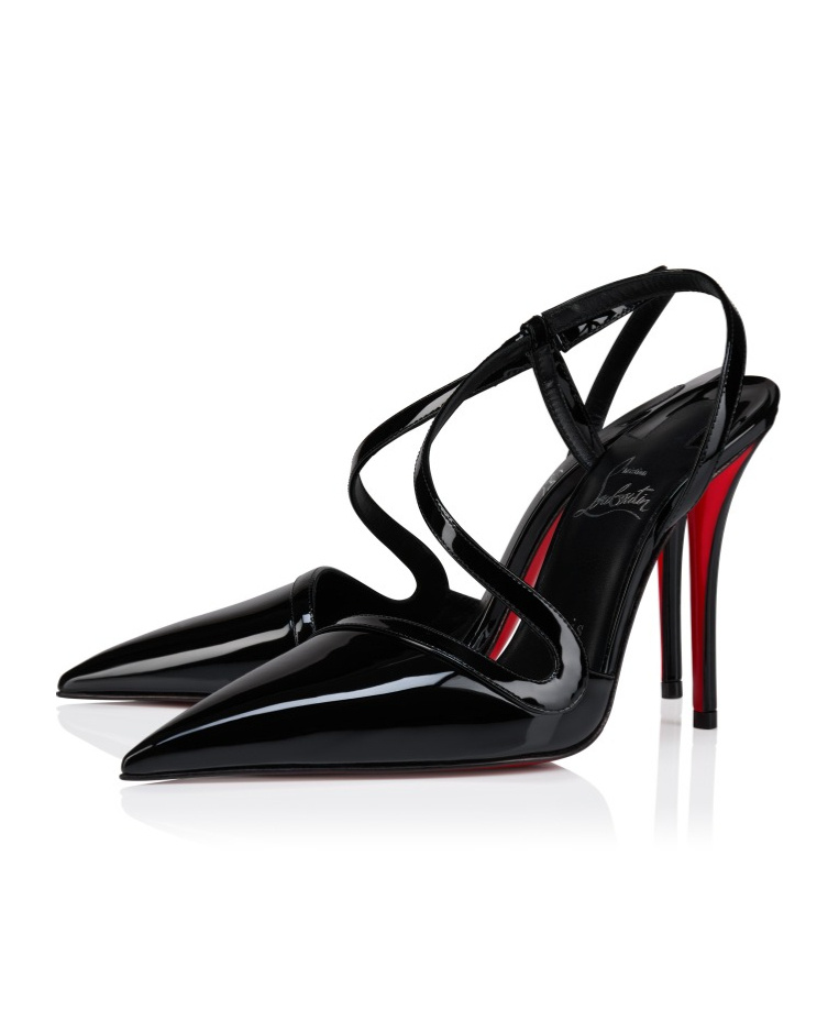 Christian Louboutin Rosa Z Patent Leather Pumps 100 In Black