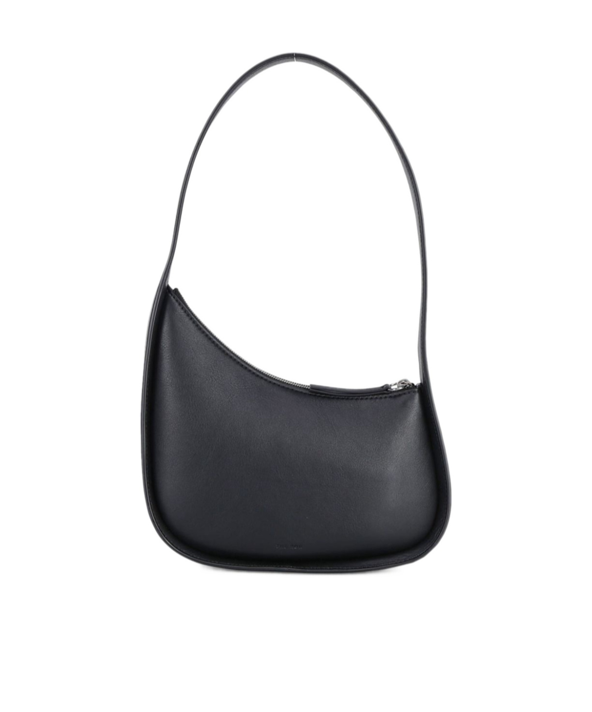 The Row Half Moon Black Leather Bag In Black Pld