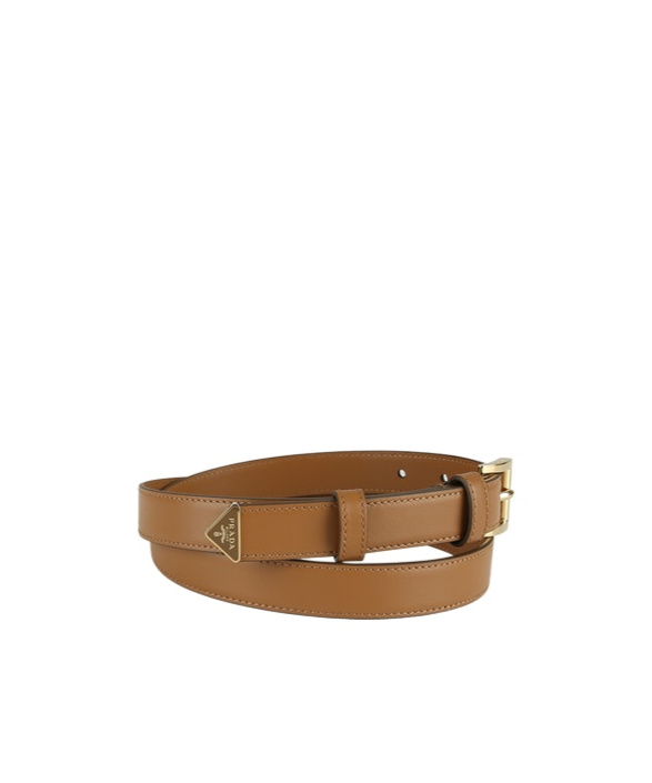 Prada Logo Belt In Brown