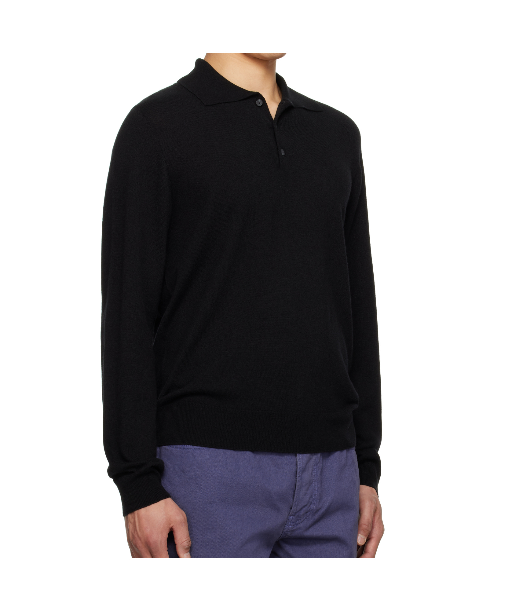 The Row Cashmere Polo Shirt Judi In Black