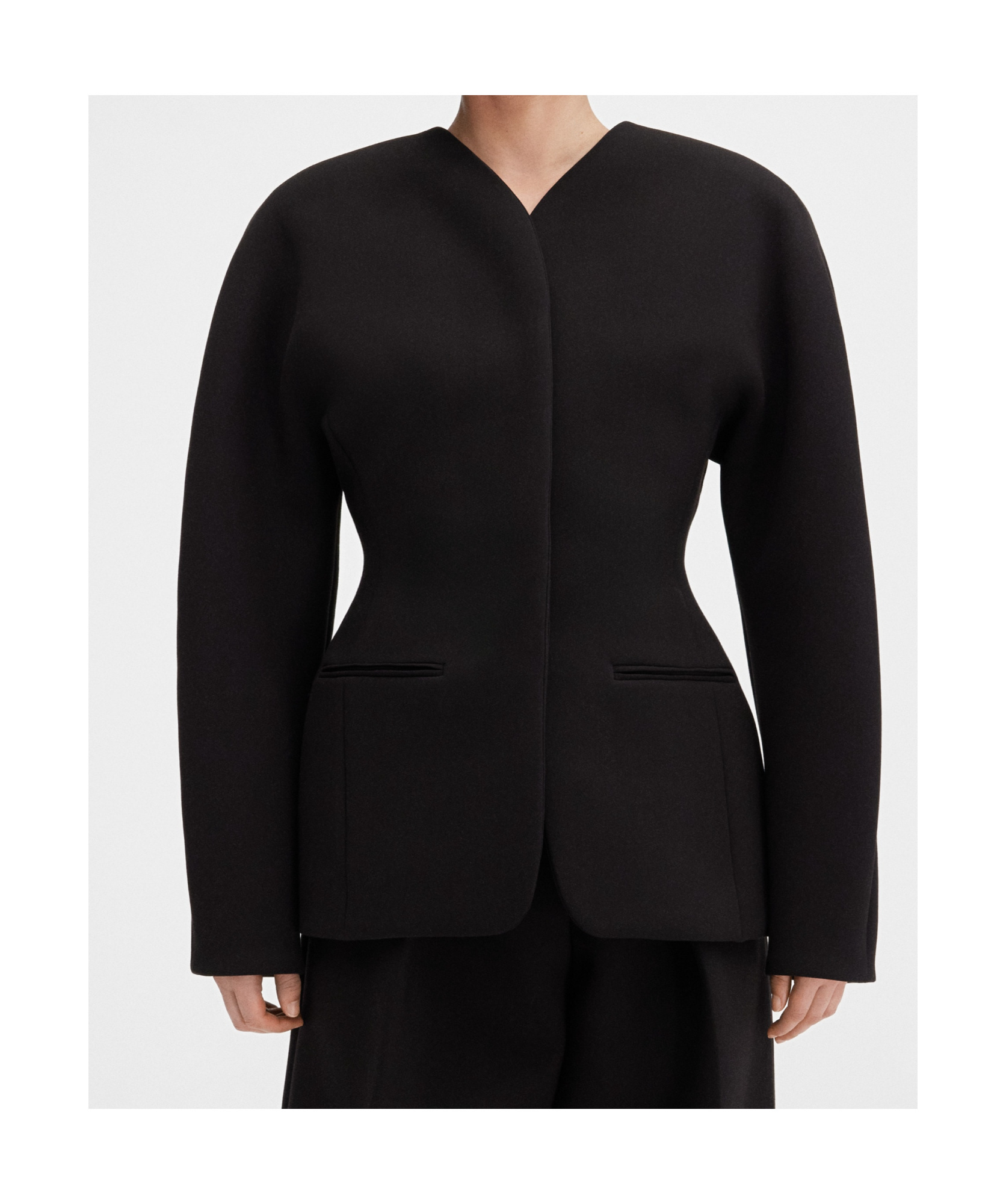 Jacquemus Long Sleeve Casual Jacket In Black