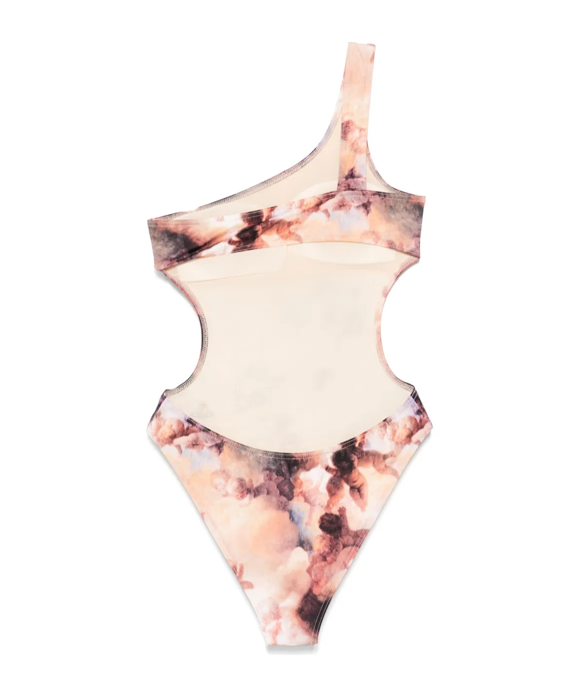 Vivienne Westwood One Shoulder Swimsuit In Nude