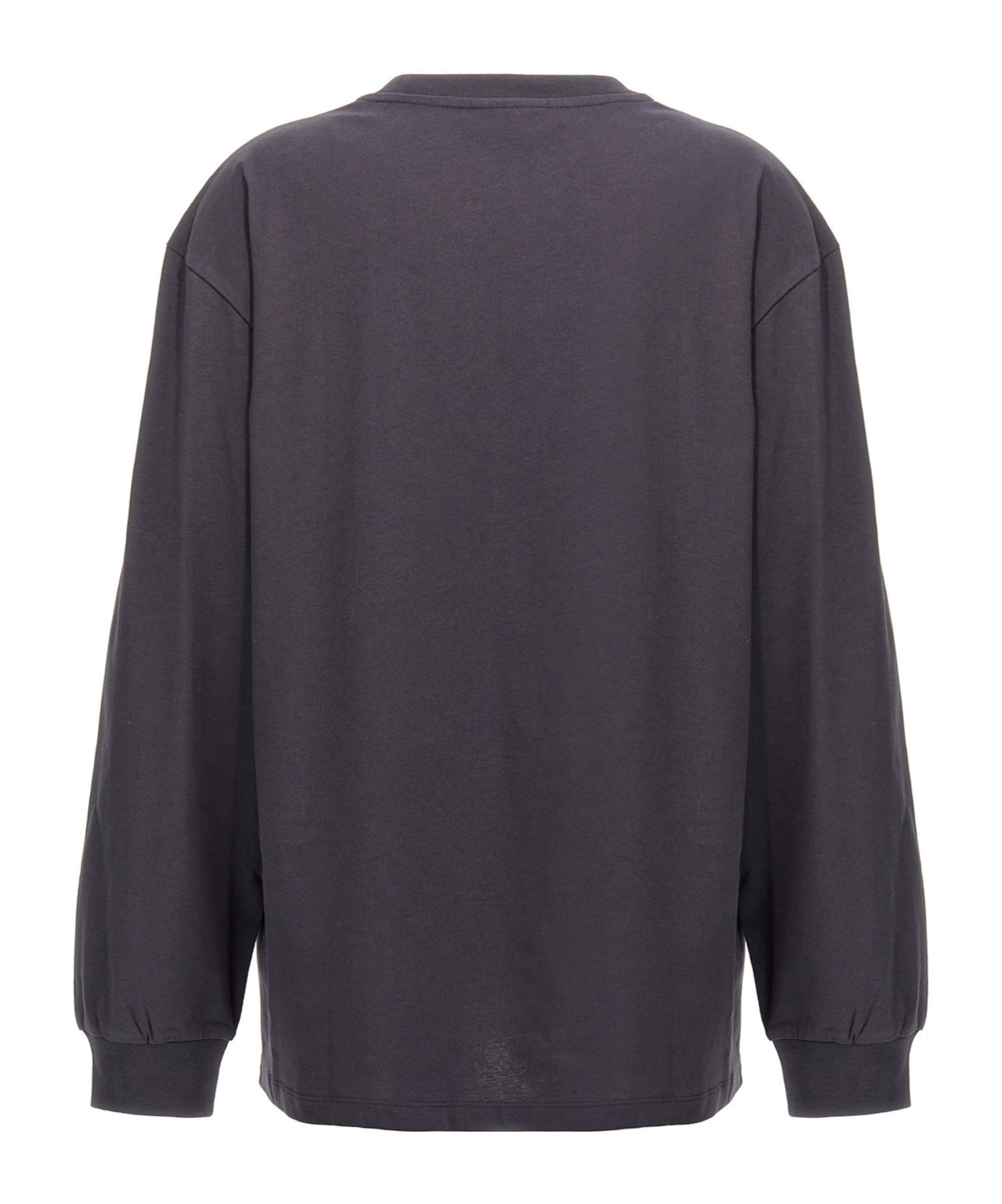 Ganni Black Basic Jersey Rose Relaxed T-shirt In Black