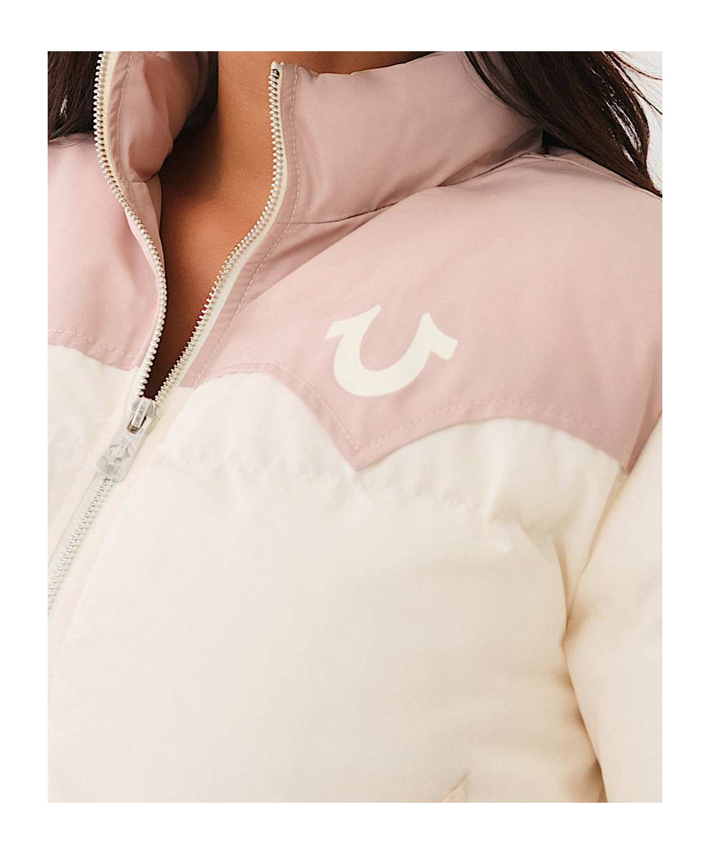 TRUE RELIGION WESTERN ZIP PUFFER JACKET