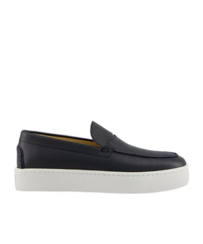 Christian Louboutin Men's Varsiboat Loafers In Navy Blue