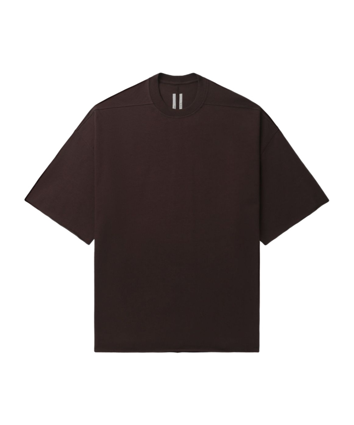 Rick Owens Crewneck Oversized T-shirt Raw Hems In Black