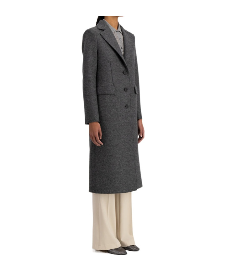Harris Wharf London Long-sleeved Coat In Black