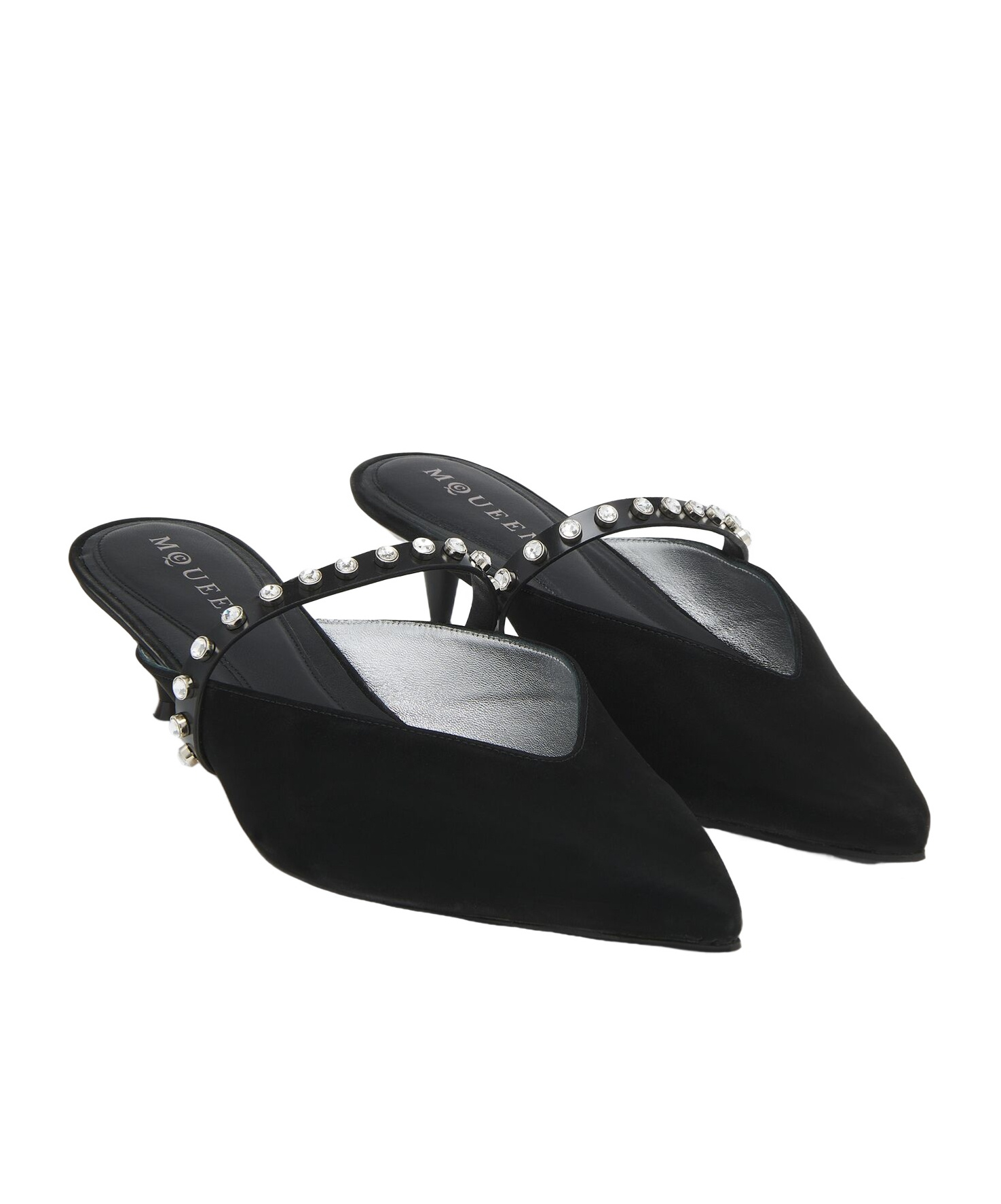 Alexander Mcqueen Nylon Revel Heeled Mules 50 In Multi